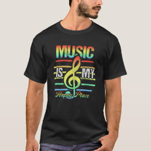 Vintage Music is My Happy Musician Music Singer T-Shirt