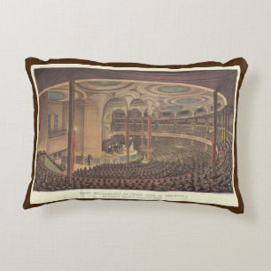 Vintage Music, Jenny Lind, Swedish Opera Singer Decorative Cushion