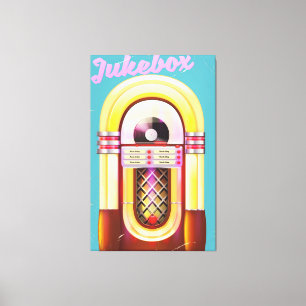 Vintage Music Jukebox Canvas Print