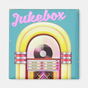 Vintage Music Jukebox Magnet
