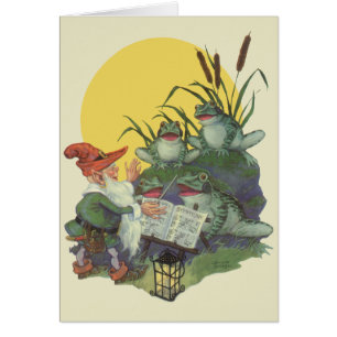 Vintage Music Magazine Cover Art, Etude Frog Choir