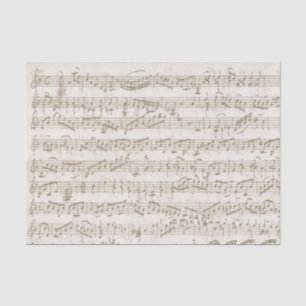 Vintage Music Neutral Beige Decoupage Song Tissue Paper