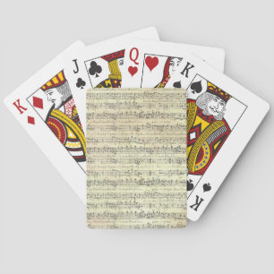 Vintage Music Note Pattern Music Theme Musician  Playing Cards