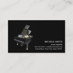 Vintage Music Notes Elegant Musical  Business Card