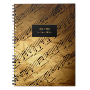 Vintage Music Partiture Notebook