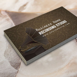 Vintage Music Production Recording Studio Business Card