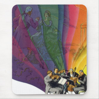 Vintage Music Rainbow, Victorian Couple Dancing Mouse Mat