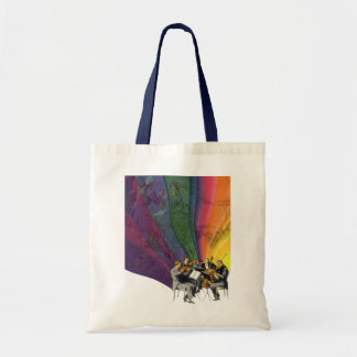 Vintage Music Rainbow, Victorian Couple Dancing Tote Bag