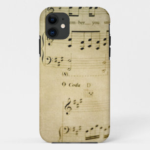 Vintage Music Sheet iPhone 5 Case