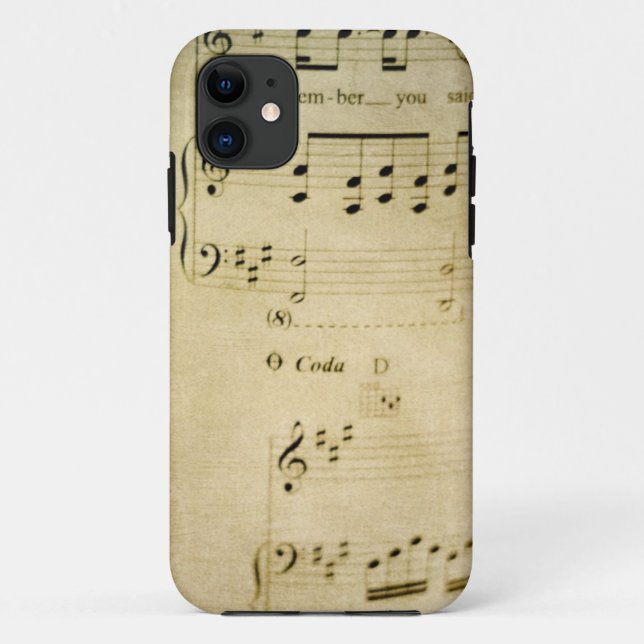 Vintage Music Sheet iPhone 5 Case (Back)