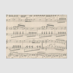 Vintage Music Sheet Stained Paper Decoupage