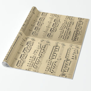 Vintage Music Sheet Wrapping Paper