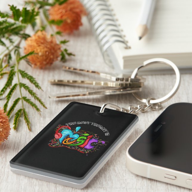 Vintage Music  Therapy   Key Ring (Front Right)