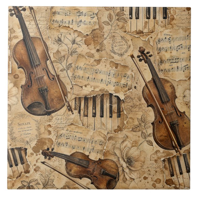 Vintage Music Tile (Front)