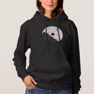 Vintage Music Vinyl Record Nature Design Hoodie