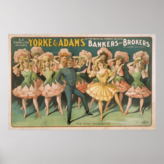 Vintage Musical Bankers And Brokers Poster (Front)