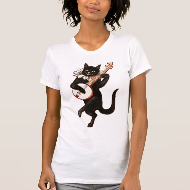 Vintage musical cat tee shirt (Front)
