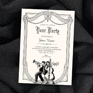 Vintage musical invitation