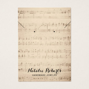 Vintage Musical Jewellery Earring Necklace Display
