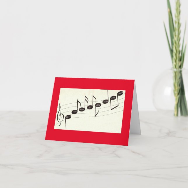 Vintage Musical Notes Christmas (Front)
