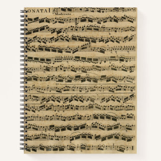 Vintage Musical Notes Notebook