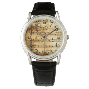 vintage musical notes watch