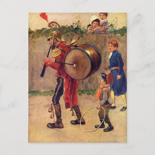 Vintage Musical Soldier Postcard (Front)