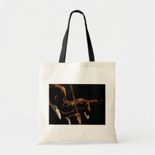Vintage Musician, Violinist Playing Violin Music Tote Bag