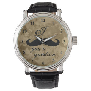 Vintage mustache watch for men