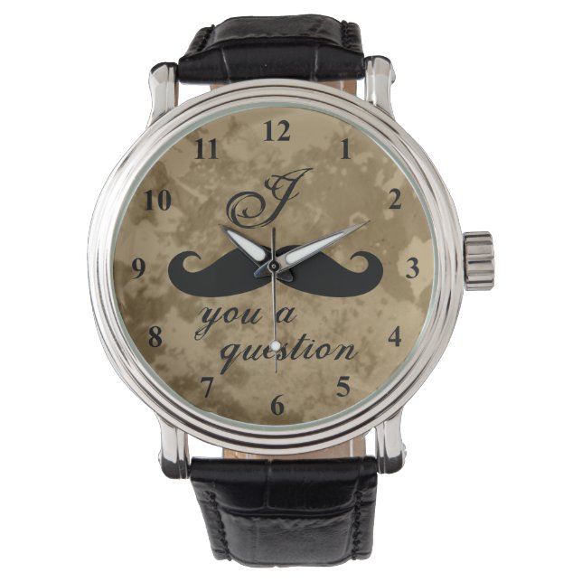Vintage mustache watch for men (Front)