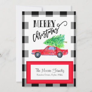 Vintage Mustang Christmas Card