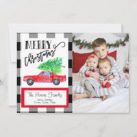 Vintage Mustang Christmas Photo Card
