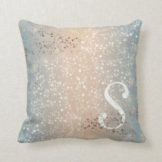 Vintage Muted 1920 Glam Gold Star Foil Sparkle Cushion
