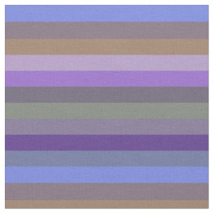 Vintage Muted Rainbow Horizontal Stripe Pattern Fabric