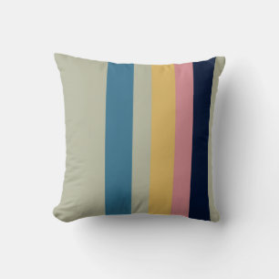 Vintage Muted Rainbow Stripes Cushion