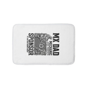 Vintage MX Dad Motocross Riding Buddy Shirt Design Bath Mat