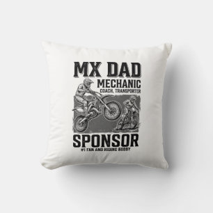 Vintage MX Dad Motocross Riding Buddy Shirt Design Cushion