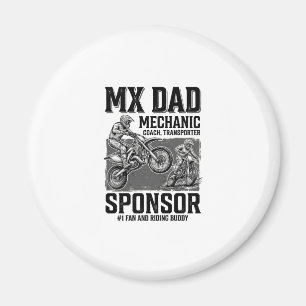 Vintage MX Dad Motocross Riding Buddy Shirt Design Magnet