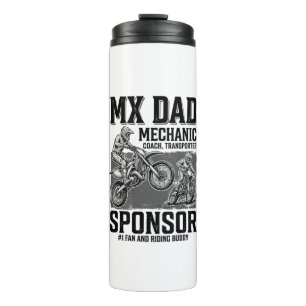 Vintage MX Dad Motocross Riding Buddy Shirt Design Thermal Tumbler