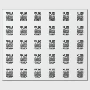 Vintage MX Dad Motocross Riding Buddy Shirt Design Wrapping Paper