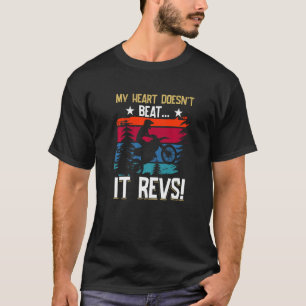 Vintage MX Motocross My heart doesnt beat it revs T-Shirt