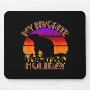 Vintage My Favorite Holiday Groundhog Day Mouse Mat