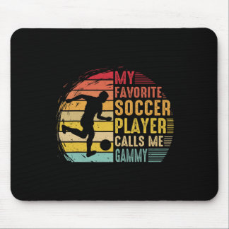Vintage My Favorite Soccer Player Calls Me Gammy Mouse Mat