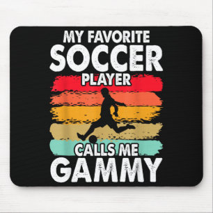 Vintage My Favorite Soccer Player Calls Me Gammy Mouse Mat