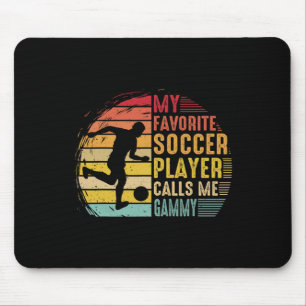 Vintage My Favorite Soccer Player Calls Me Gammy Mouse Mat