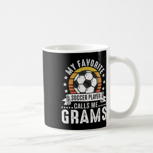 Vintage My Favorite Soccer Player Calls Me Grams Coffee Mug