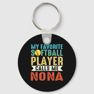 Vintage My Favorite Softll Player Calls Me Nona _2 Key Ring
