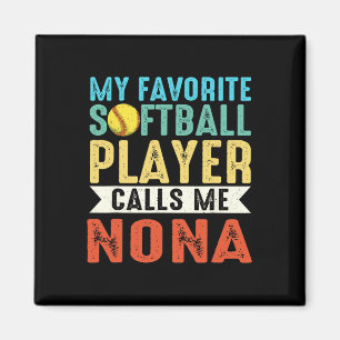 Vintage My Favorite Softll Player Calls Me Nona _2 Magnet