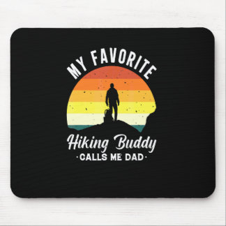 Vintage My Favourite Buddy Call Me Dad Hiking Retr Mouse Mat