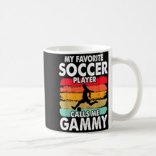 Vintage My Favourite Soccer Player Calls Me Gammy  Coffee Mug